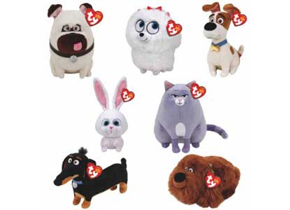 TY Beanie Babies Plush - Secret Life of Pets Movie Soft Toys (Complete set of 7)