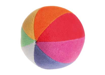 Grimm's Soft Organic Rainbow Ball with Gentle Rattle