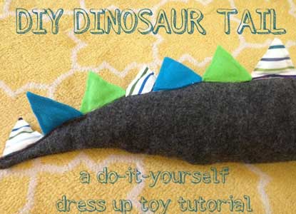 Make your own DIY toy: a dinosaur tail costume