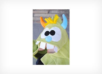 Diy Kids' Monster Hooded Towels