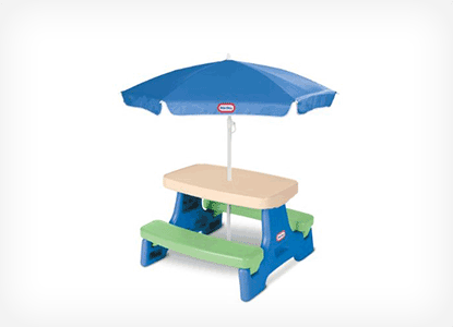 Little Tikes Easy Store Junior Picnic Table with Umbrella