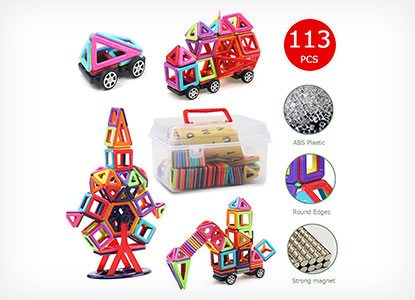 Banne Magnetic Tiles Building Blocks with Storage Box