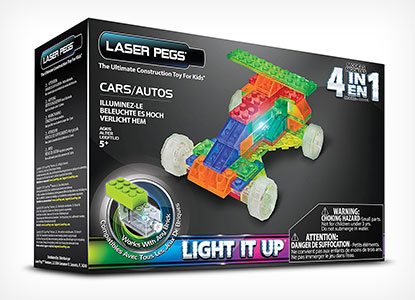 Laser Pegs 4-in-1 Cars Building Set