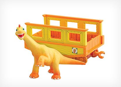 Dinosaur Train Ned With Train Car Collectible