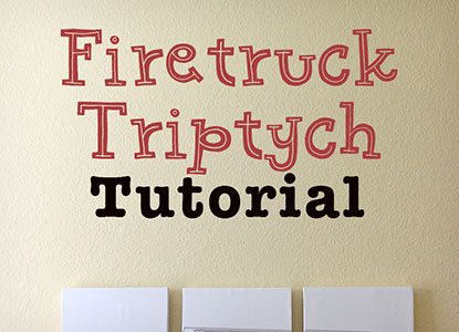 Diy Firetruck Triptych Artwork
