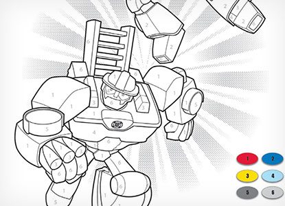 Transformers Rescue Bots Color-by-Number