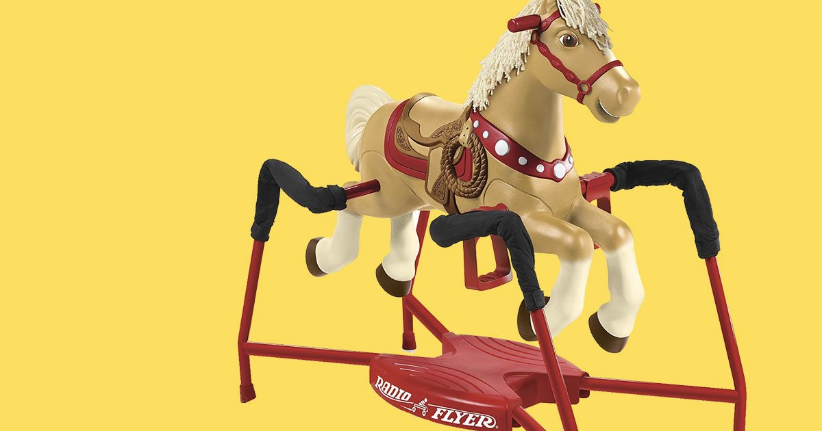 rocking horse with springs for toddler
