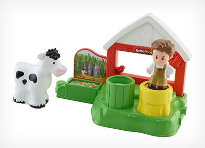 Fisher Price Little People Farmer Barn Milking Station Parlor Cow Dairy Farm Toy