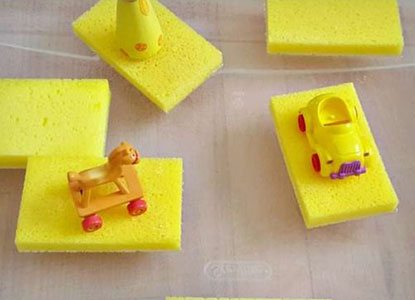 Water Play with Sponges for Toddlers