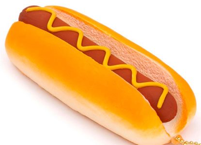 Cute Hot Dog with Mustard Squishy Charm