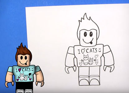 Diy How to Draw Denis Daily from Roblox Easy