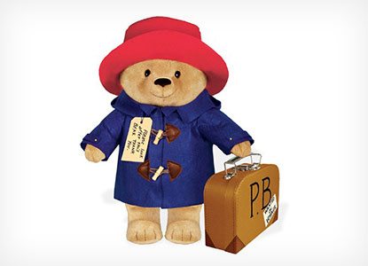 Paddington Bear Toy w/ Suitcase