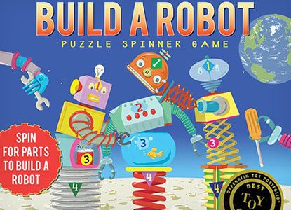 Eeboo Build a Robot Spinner Game