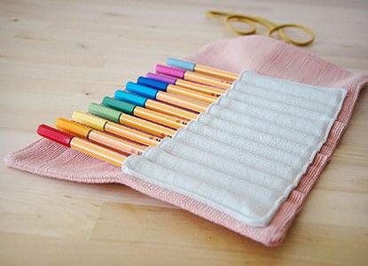 Diy Pen and Pencil Roll-Up