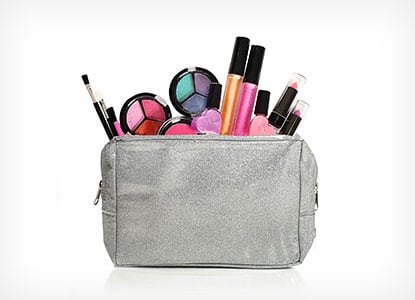 Washable Makeup Set With A Glitter Cosmetic Bag