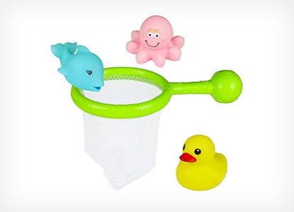 Floating Animals Bath Duck with Fishing Net