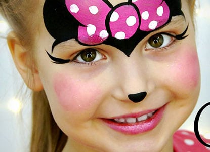 Minnie Mouse Face Painting Tutorial
