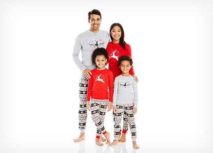 Petit Lem Holiday Reindeer Family Pajamas