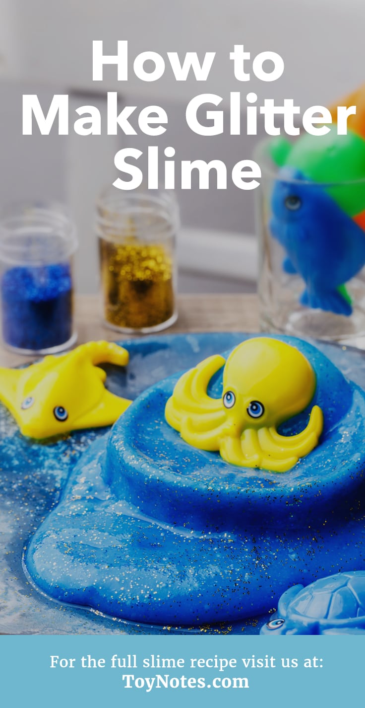 This glitter slime is so much fun to make! My kids are obsessed.