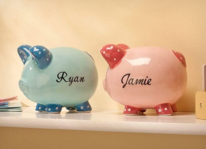 Personalized Ceramic Piggy Bank