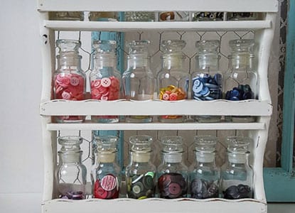 Spice Rack for Button Storage