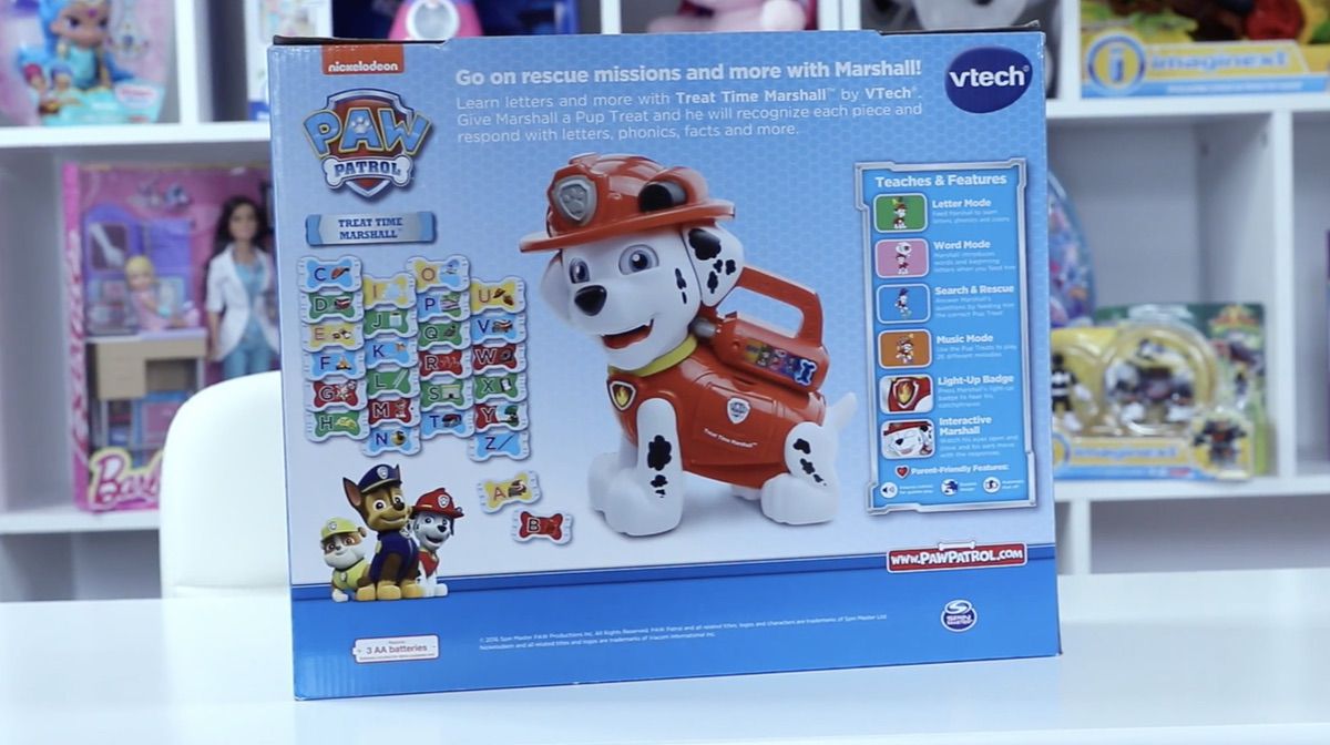 Paw Patrol Treat Time Marshall Back Of Box